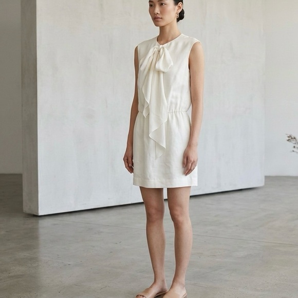 Robert Rodriguez Dresses & Skirts - Robert Rodriguez Cotton Silk Dress Ivory Size 8 Quiet Luxury Minimalist Bridal